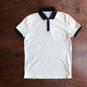 Club Monaco polo shirt Small white & blue
